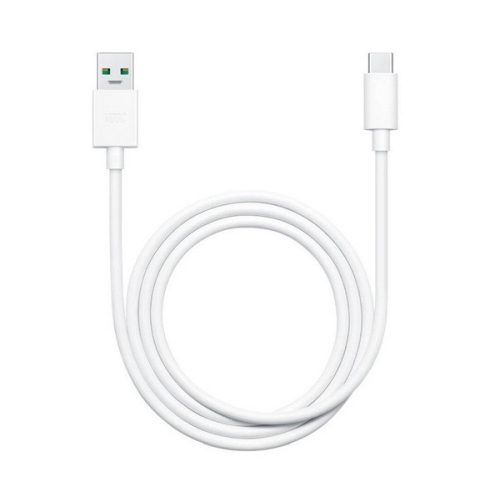 OPPO VOOC adatkábel (USB - Type-C, 65W, gyorstöltő, 100cm) FEHÉR