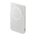 SAMSUNG vésztöltő Type-C aljzat (5000mAh, 25W, PD gyorstöltő, LED jelzés, Qi2, kitámasztó) SZÜRKE