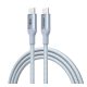 UGREEN L534 adatkábel (Type-C - Type-C, 240W, PD gyorstöltő, cipőfűző, 100cm) EZÜST