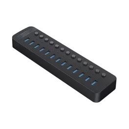   ORICO CT2U3-13AB Type-C HUB 13in1 (elosztó, 13 USB aljzat, 4A, 100cm) FEKETE