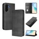 Tok álló, bőr hatású (FLIP, oldalra nyíló, asztali tartó, RFID, prémium) FEKETE