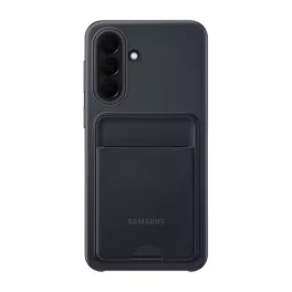 SAMSUNG szilikon telefonvédő (kártyazseb) FEKETE