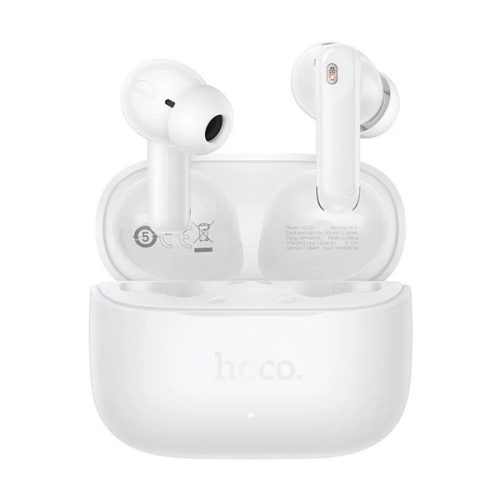 HOCO EQ30 bluetooth fülhallgató SZTEREO (v6.0, TWS, mikrofon, + töltőtok, karabíner) FEHÉR