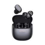 UGREEN DOTS WS220 bluetooth fülhallgató SZTEREO (v6.0, TWS, zajszűrő, mikrofon, IPX5 + töltőtok) FEKETE