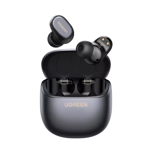 UGREEN DOTS WS220 bluetooth fülhallgató SZTEREO (v6.0, TWS, zajszűrő, mikrofon, IPX5 + töltőtok) FEKETE