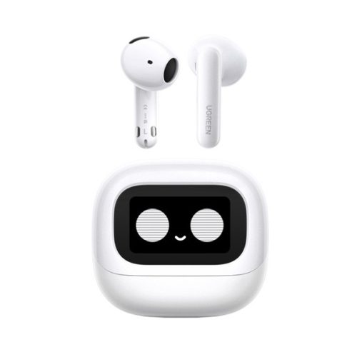 UGREEN WS216 bluetooth fülhallgató SZTEREO (v6.0, TWS, zajszűrő, mikrofon, LCD kijelző, IPX5 + töltőtok) FEHÉR