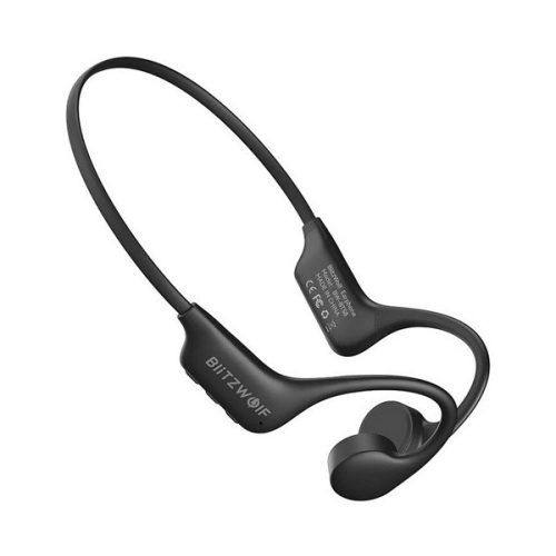BLITZWOLF bluetooth fülhallgató SZTEREO (csontrezgés, v5.3, TWS, mikrofon, zajszűrő, IPX8, SPORT) FEKETE