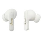 GUESS SCRIPT METAL LOGO bluetooth fülhallgató SZTEREO (v5.4, TWS, mikrofon, fordító funkicó + töltőtok) FEHÉR