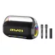 AWEI KT20 bluetooth hordozható hangszóró (v5.3, 400W, LED fény + karaoke szett) FEKETE