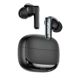   AWEI TA19 ANC bluetooth fülhallgató SZTEREO (v6.0, TWS, aktív zajszűrő, mikrofon, LED kijelző + töltőtok) FEKETE