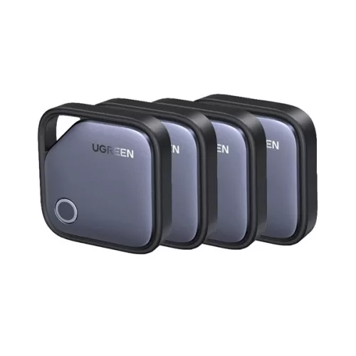 UGREEN CM916 bluetooth nyomkövető 4db (kulcstartóra, valós idejű nyomkövetés, Android/iOS kompatibilis) SÖTÉTSZÜRKE