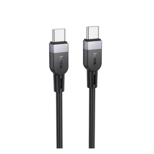 HOCO X109 adatkábel (Type-C - Type-C, 60W, gyorstöltő, 200cm) FEKETE