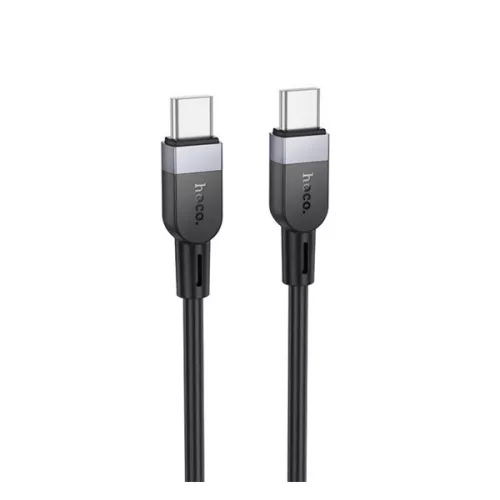 HOCO X109 adatkábel (Type-C - Type-C, 60W, gyorstöltő, 300cm) FEKETE