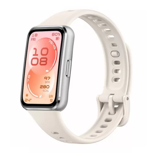 HUAWEI BAND 11 okoskarkötő (alumínium keret, aktivitásmérő, pulzusmérő, hívásjelzés, vízálló, szilikon szíj) FEHÉR