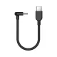 XIAOMI adatkábel (Type-C - Type-C, 3A, gyorstöltő, 90 fokos, cipőfűző, 10cm) FEKETE