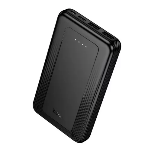 HOCO J165 vésztöltő 2 USB aljzat (10000mAh, 2A, LED jelzés) FEKETE