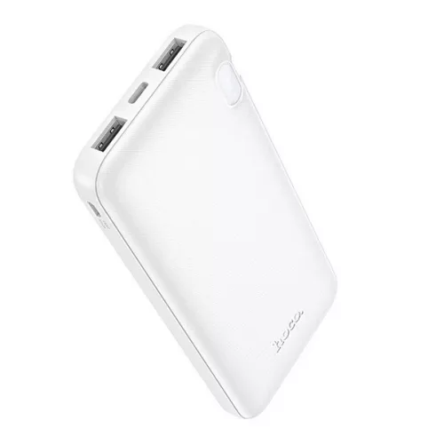 HOCO J128 vésztöltő 2 USB+Type-C aljzat (10000mAh, 2A, LED jelzés) FEHÉR