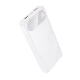   HOCO J154 vésztöltő 2 USB+Type-C aljzat (10000mAh, 22.5W, PD gyorstöltő, LED kijelző) FEHÉR