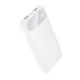 HOCO J154 vésztöltő 2 USB+Type-C aljzat (10000mAh, 22.5W, PD gyorstöltő, LED kijelző) FEHÉR