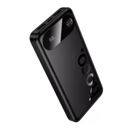   HOCO J154 vésztöltő 2 USB+Type-C aljzat (10000mAh, 22.5W, PD gyorstöltő, LED kijelző) FEKETE