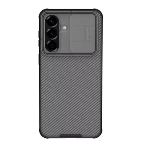 NILLKIN CAMSHIELD PRO szilikon telefonvédő (ütésállóság, kameravédő, csíkos) ÁTLÁTSZÓ/FEKETE