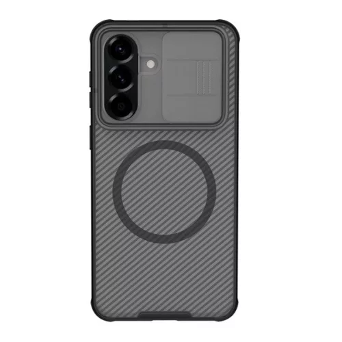 NILLKIN CAMSHIELD PRO MAGNETIC műanyag telefonvédő (ütésállóság, kameravédő, mágneses, csíkos) ÁTLÁTSZÓ/FEKETE