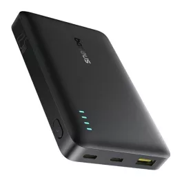   BASEUS ENERFILL FP21 vésztöltő 2 Type-C+USB aljzat (10000mAh, 22.5W, PD gyorstöltő, LED jelzés) FEKETE
