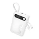 HOCO J171A vésztöltő 2 USB+Type-C aljzat (20000mAh, 22.5W, PD gyorstöltő + fix Type-C/lightning kábel) FEHÉR
