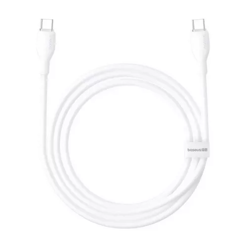 BASEUS ULTRA-FAST adatkábel (Type-C - Type-C, 100W, PD gyorstöltő, 100cm) FEHÉR