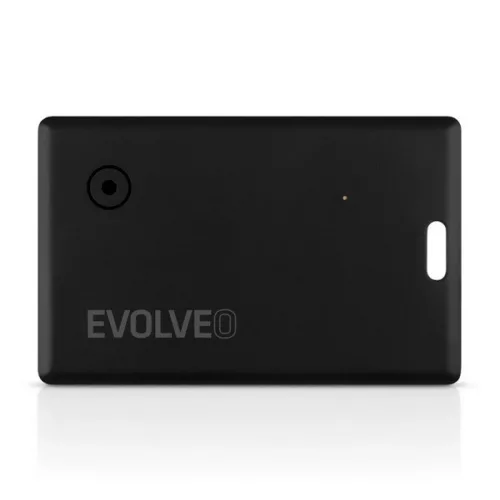 EVOLVEO TRACKCARD bluetooth nyomkövető (kulcstartóra, táskára, valós idejű nyomkövetés, iOS kompatibilis) FEKETE