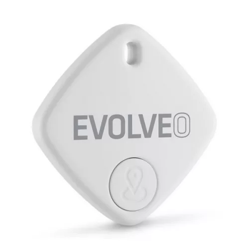 EVOLVEO TRACKTAG bluetooth nyomkövető (kulcstartóra, táskára, valós idejű nyomkövetés, iOS kompatibilis) FEHÉR