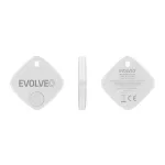 EVOLVEO TRACKTAG bluetooth nyomkövető (kulcstartóra, táskára, valós idejű nyomkövetés, iOS kompatibilis) FEHÉR