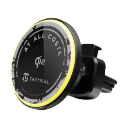   TACTICAL MAGFORCE EQUI2P autós tartó (szellőzőre, 360°, mágneses, 15W, LED jelzés, wireless, Qi2) FEKETE