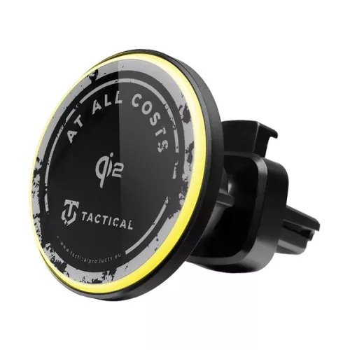 TACTICAL MAGFORCE EQUI2P autós tartó (szellőzőre, 360°, mágneses, 15W, LED jelzés, wireless, Qi2) FEKETE