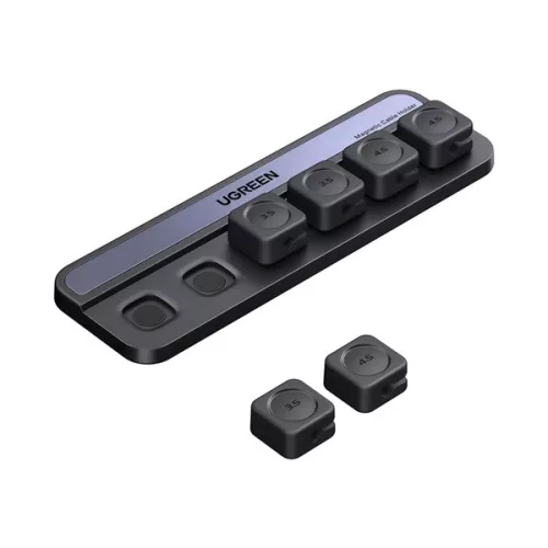 UGREEN LP987 kábeltartó/kábelrendező 5db (öntapadó, mágneses kábelrögzítő) FEKETE