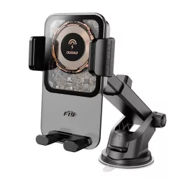   DUDAO F19 autós tartó (15W, wireless, műszerfalra, szellőzőre, tapadókorongos) FEKETE