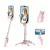 XO SS29 szelfibot (univerzális, 360°, tripod állvány, állítható, bluetooth távkioldó, 64cm, 4.7-6.9" méret) RÓZSASZÍN