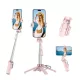 XO SS29 szelfibot (univerzális, 360°, tripod állvány, állítható, bluetooth távkioldó, 64cm, 4.7-6.9" méret) RÓZSASZÍN