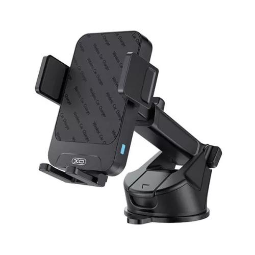 XO WX043 autós tartó (műszerfalra, 360°, 15W, wireless, 4.7-6,7" méret) FEKETE