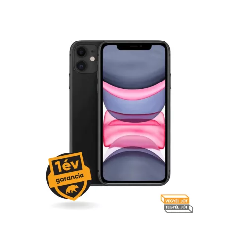 Apple iPhone 11 64GB tárhellyel kiváló állapotban, egyedülállóan hosszú 1 év garanciával!