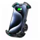 USAMS US-ZJ078 kerékpáros és motoros telefontartó (kormányra rögzíthető, 360°, 4.7-6.7" méret) FEKETE