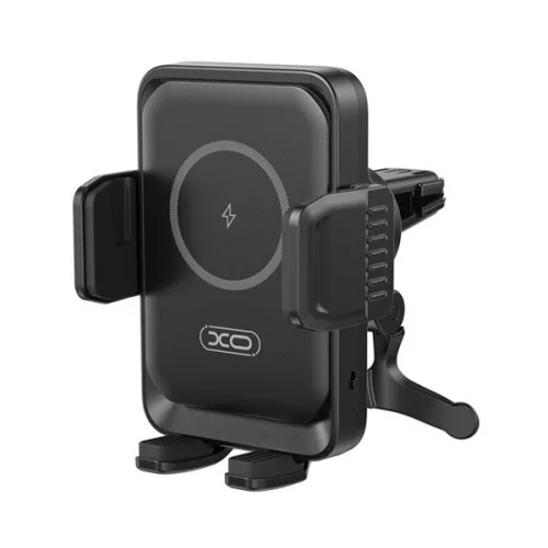 XO WX046 autós tartó (szellőzőre, wireless, 15W, gravitációs, 4.7-7" méret) FEKETE