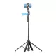DEVIA ES086C17 szelfibot (univerzális, 360°, tripod állvány, állítható, bluetooth távkioldó, 70cm, 6.7" méretig) FEKETE