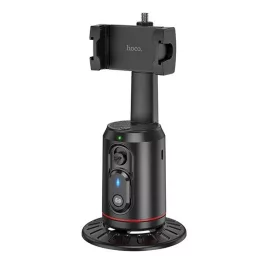   HOCO K23 asztali tartó (tripod állvány, 360°, automata arckövetés, bluetooth távkioldó, 4.5 - 7" méret) FEKETE