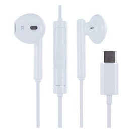   HUAWEI fülhallgató SZTEREO (Type-C, mikrofon, felvevő gomb, hangerőszabályzó) FEHÉR