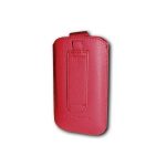 DEKOCASE tok álló (univerzális, kör, kihúzható tépőzár, övre fűzhető, 3.5" méret) PIROS