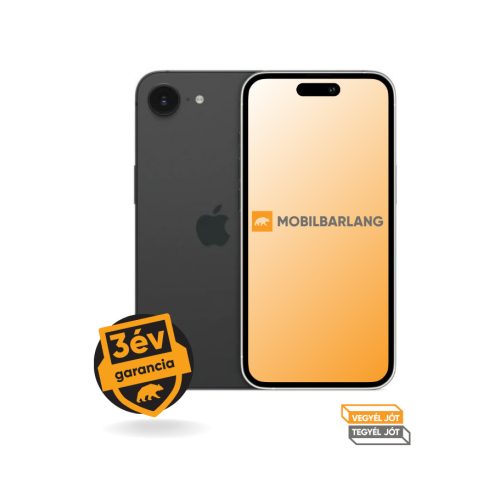 Apple iPhone 16e 128GB tárhellyel újszerű állapotban, egyedülállóan hosszú 3 év garanciával!