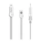 NILLKIN PLUS III adatkábel (USB - microUSB/lightning, lapos kábel, 100cm) FEHÉR
