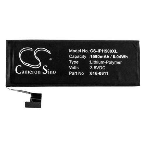 CAMERON SINO Li-Polymer akku (3.8V/1590mAh, Apple 616-0610 kompatibilis) FEKETE