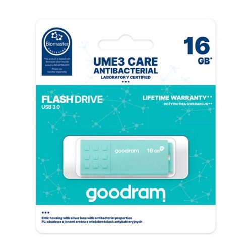 GOODRAM pendrive/USB Stick UME3 (3.0) 16GB VILÁGOSZÖLD